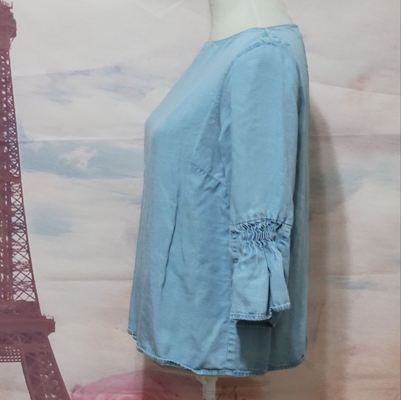 J.Jill denim boho top - Picture 2 of 6